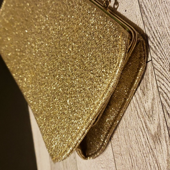 Rulo Creations Gold Glitter Clutch Handbag Vintage - Picture 12 of 14